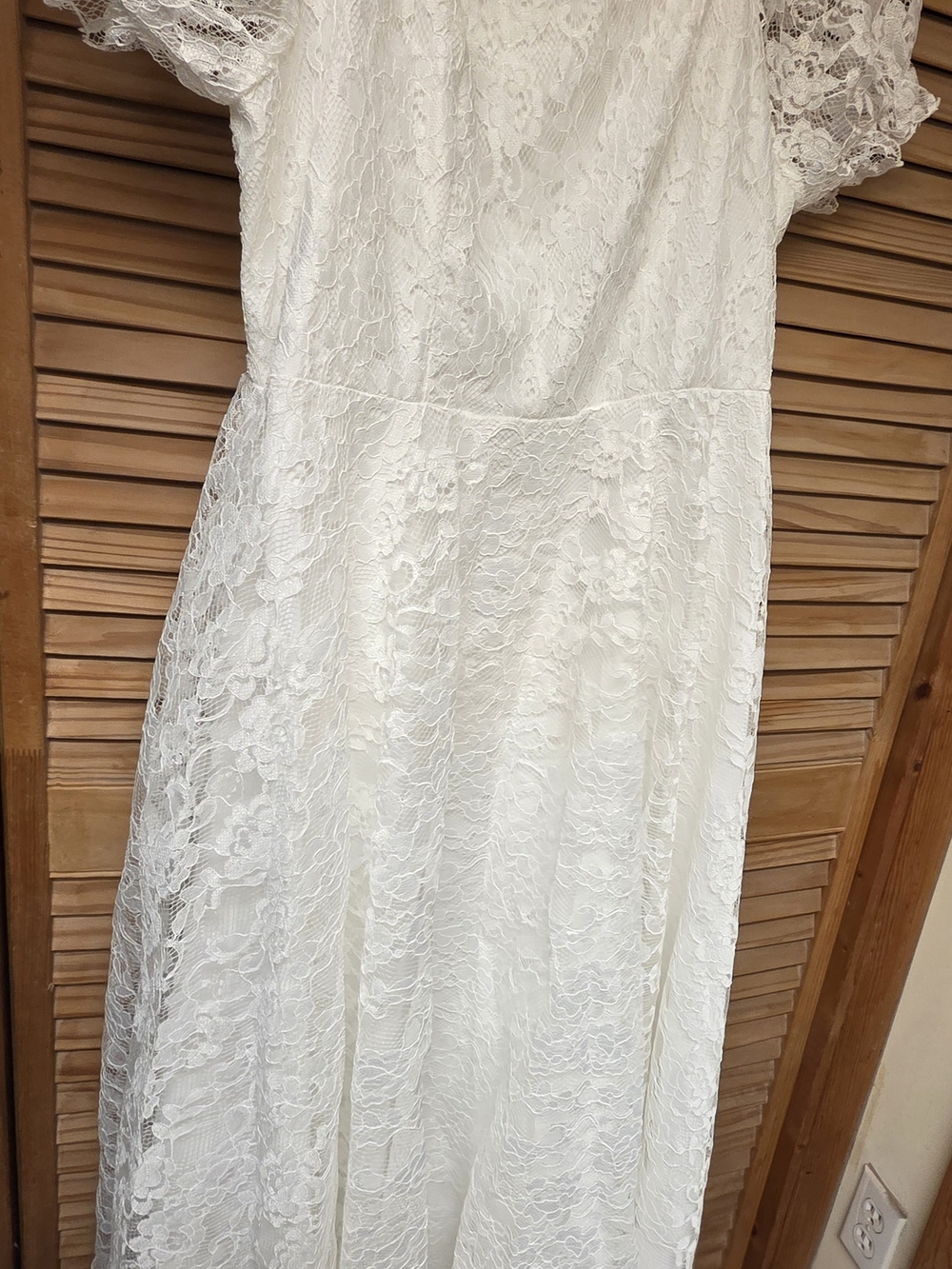 White Lace Midi Dress